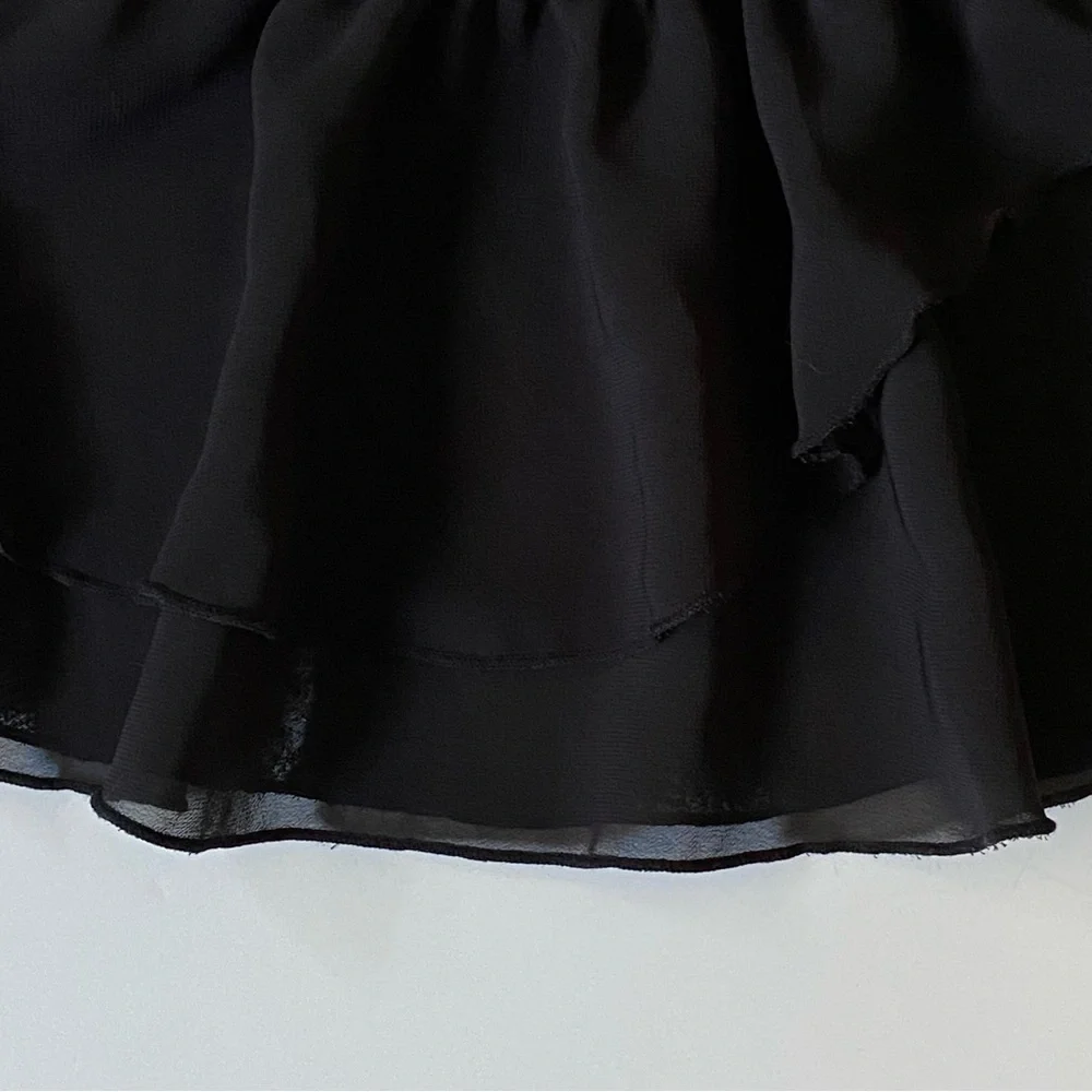 Black Ballet Skirt Size 4 5 XS Danskin Freestyle Elastic Waist EUC Dance Flowy